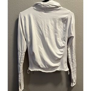 Free People FP Movement Base Layer Long Sleeve Top White w/hood Med/Lg
